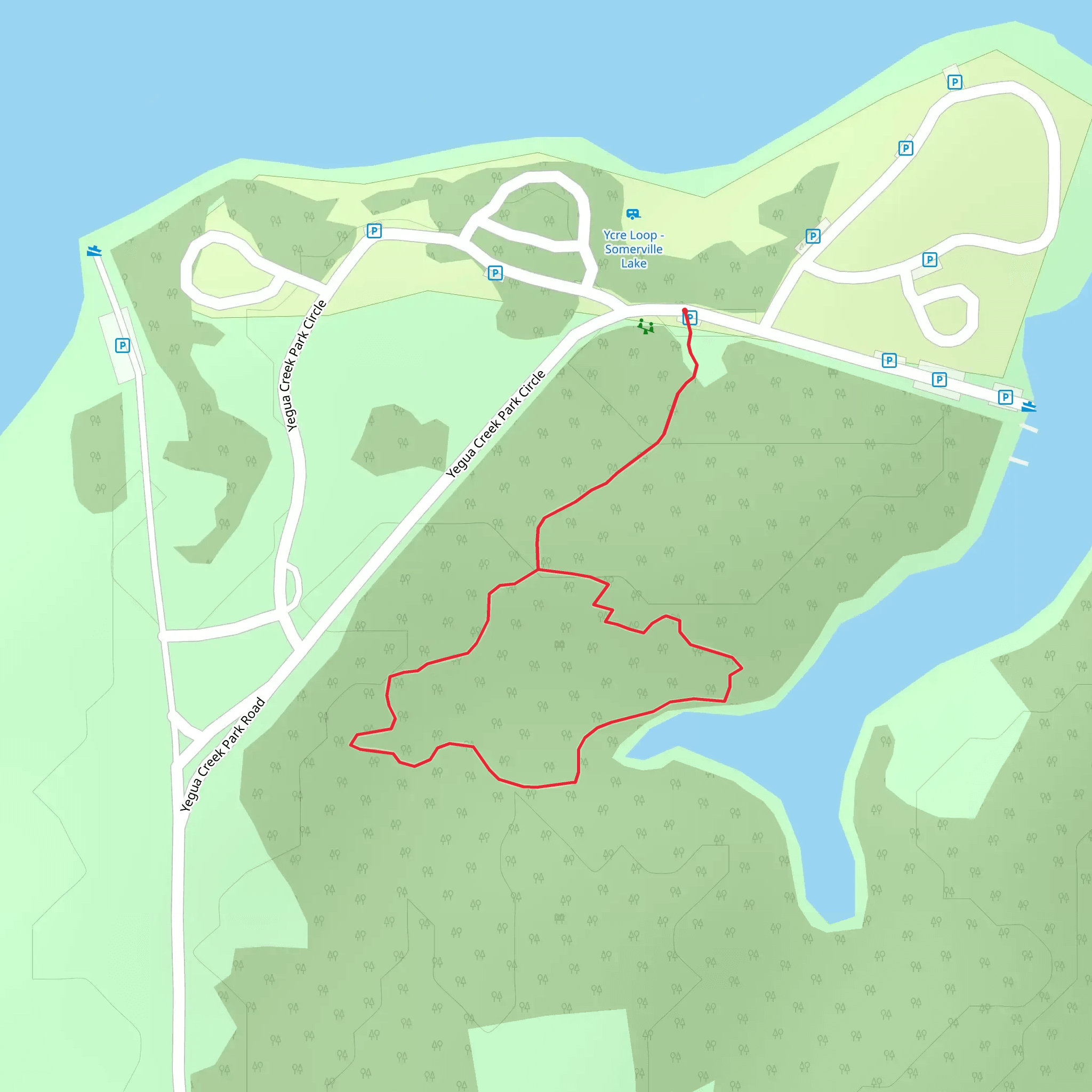 Yegua Creek Park Circle Loop mobile static map