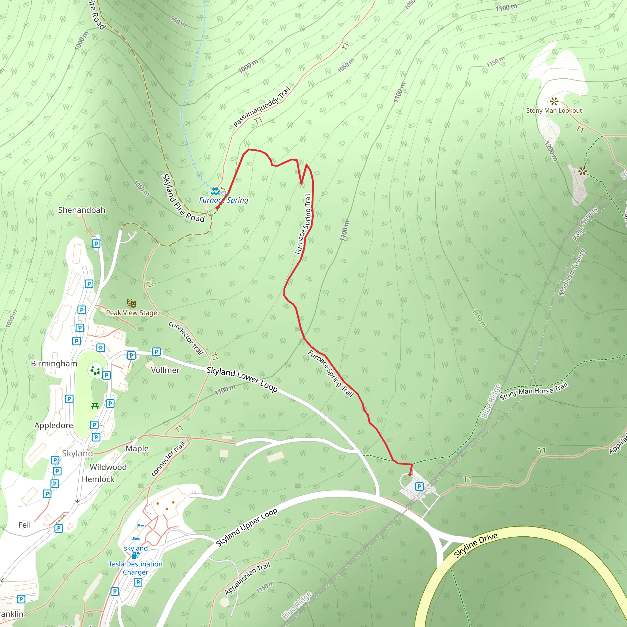 Furnace Spring Trail mobile static map