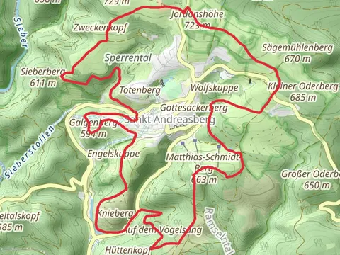 Sankt Andreasberg Loop via Jordanshohe