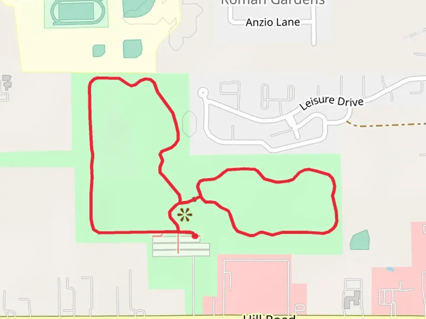 An image depicting the trail Mundy Miracle Commons East and West Loop and its surrounding area.