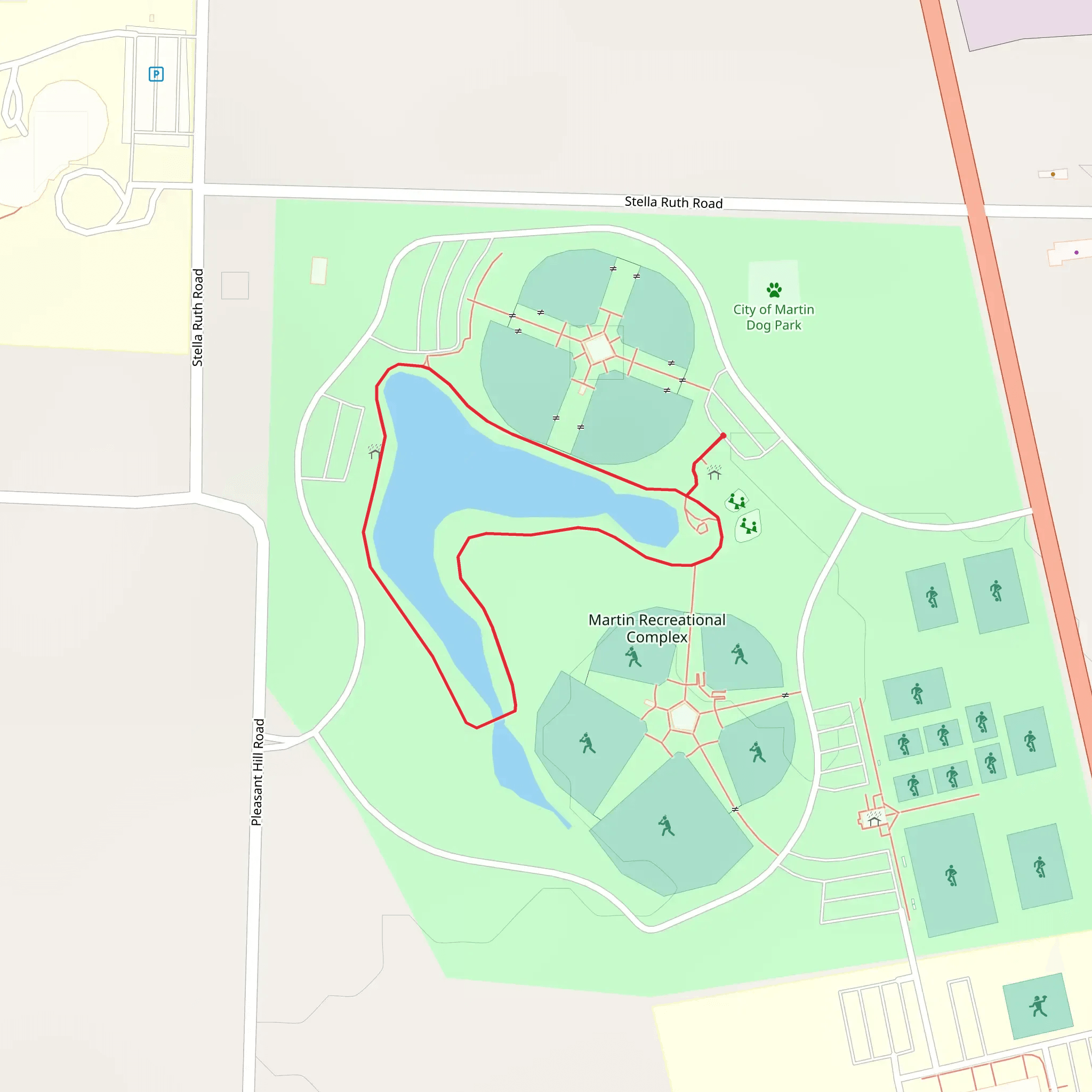 Martin Recreational Complex Loop mobile static map