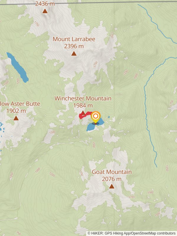 Winchester Mountain Trail mobile static map