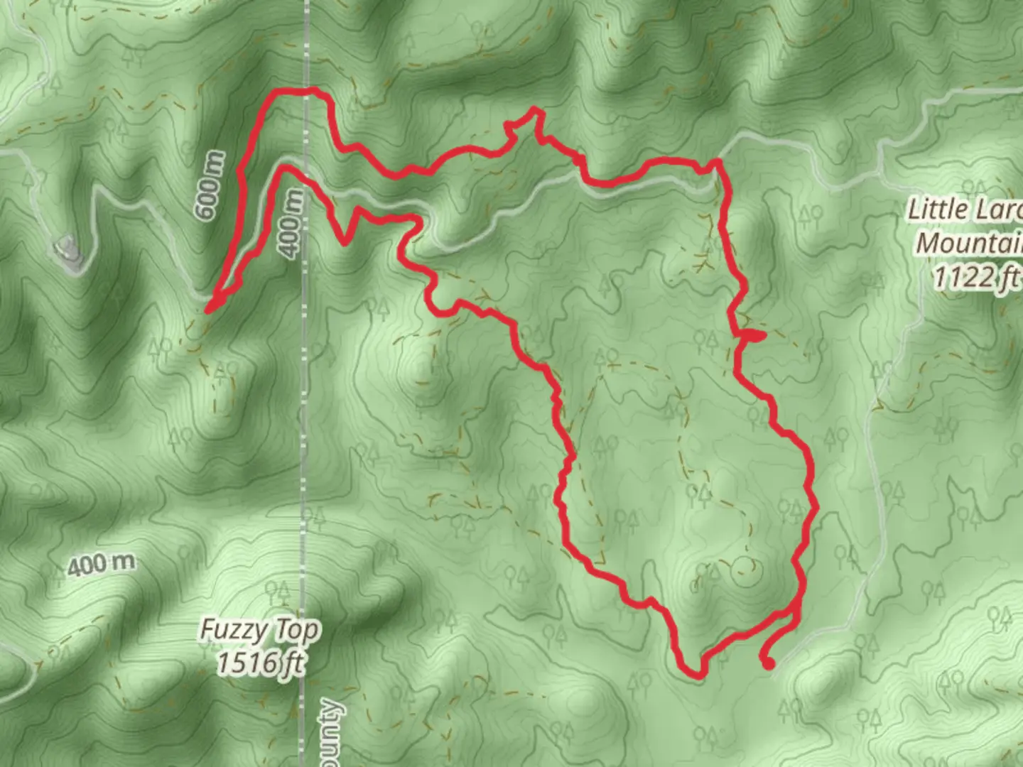 An image depicting the trail Greenline and Wedekind Loop and its surrounding area.