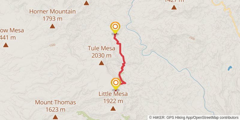 Cold Water Springs Trail stage 2 Map