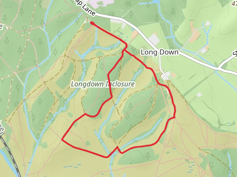 Longdown Inclosure Loop mobile static map