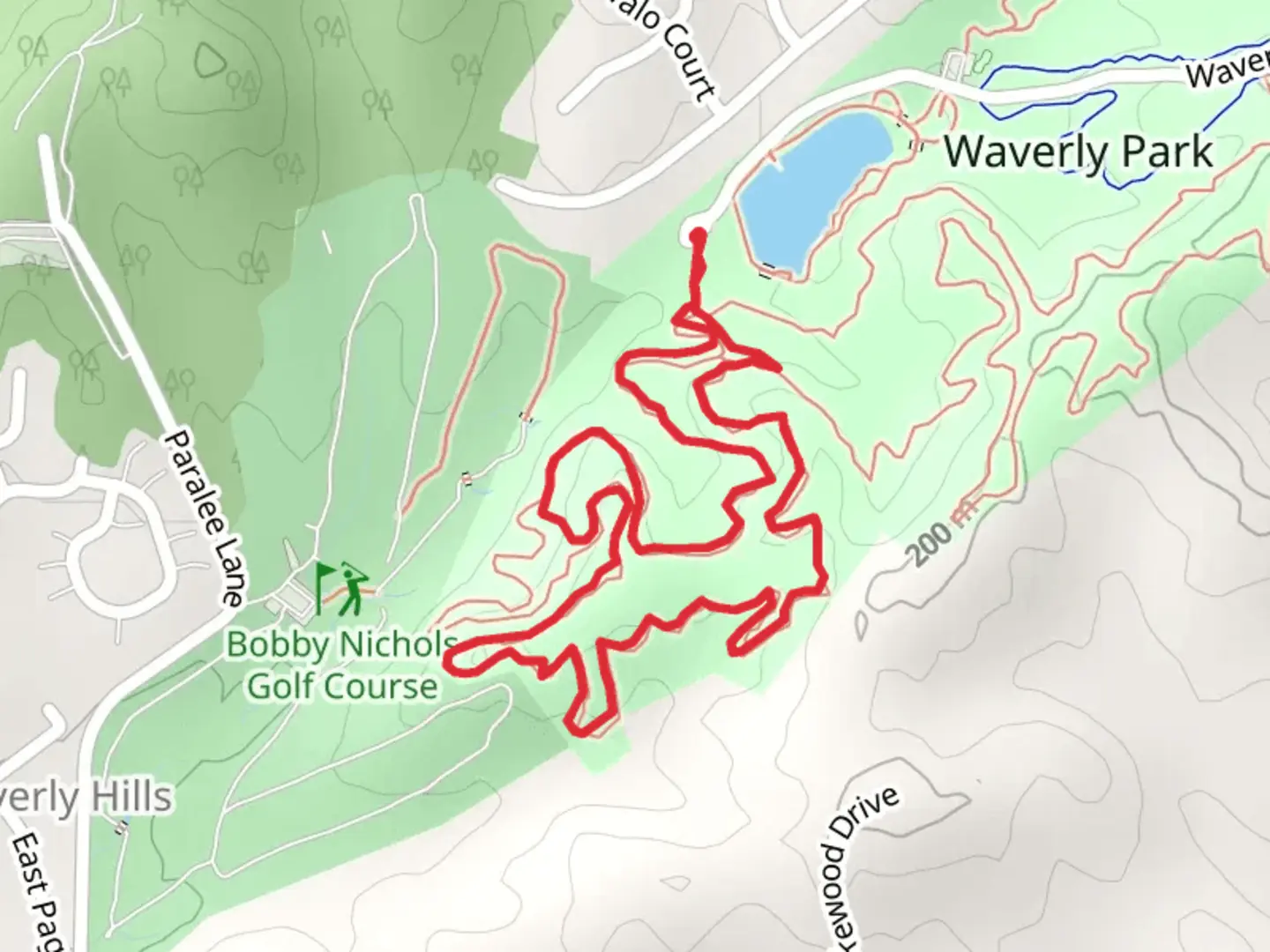 An image depicting the trail Twisted Bends Loop and its surrounding area.