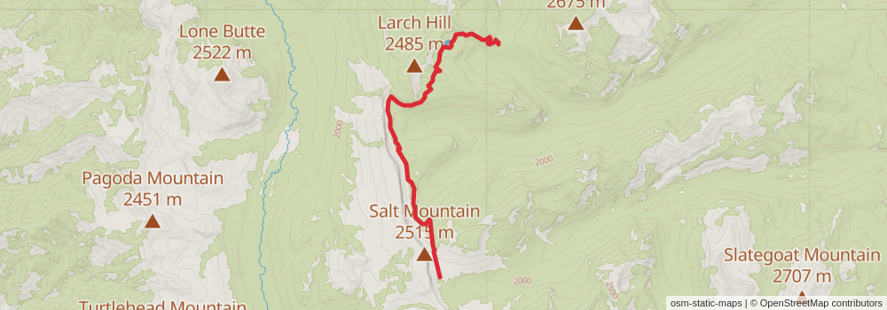 American Perimeter Trail - Rocky Mountains Primary stage 133 Map