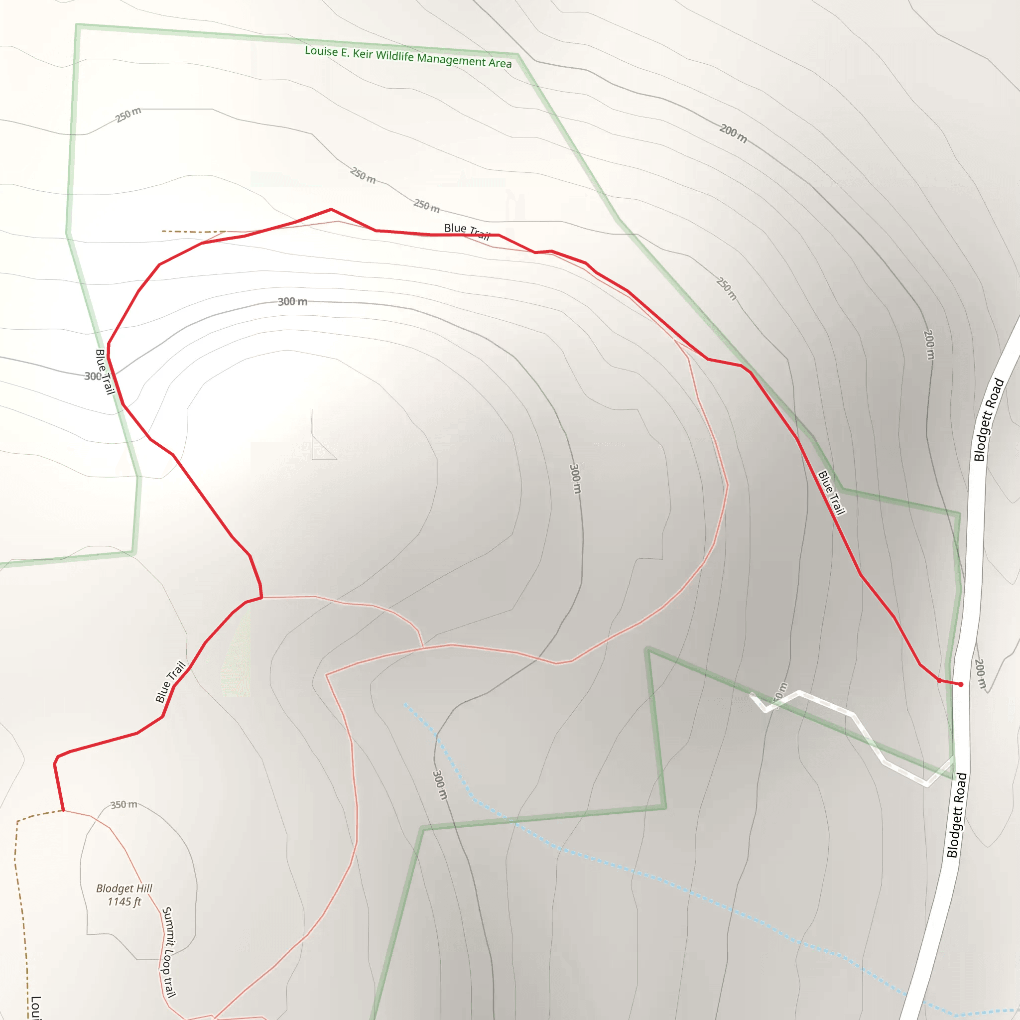 Blodget Hill Trail mobile static map