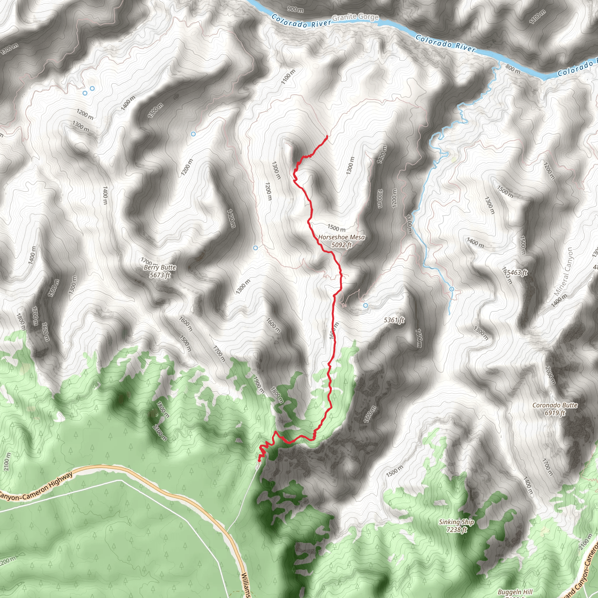 Grandview Trail mobile static map