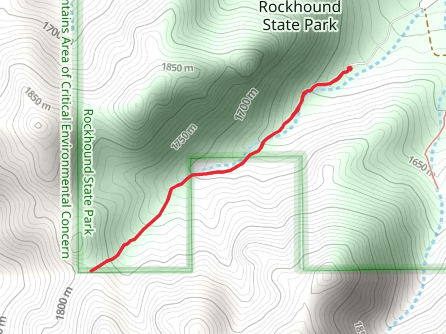 An image depicting the trail Lover's Leap Canyon Trail and its surrounding area.
