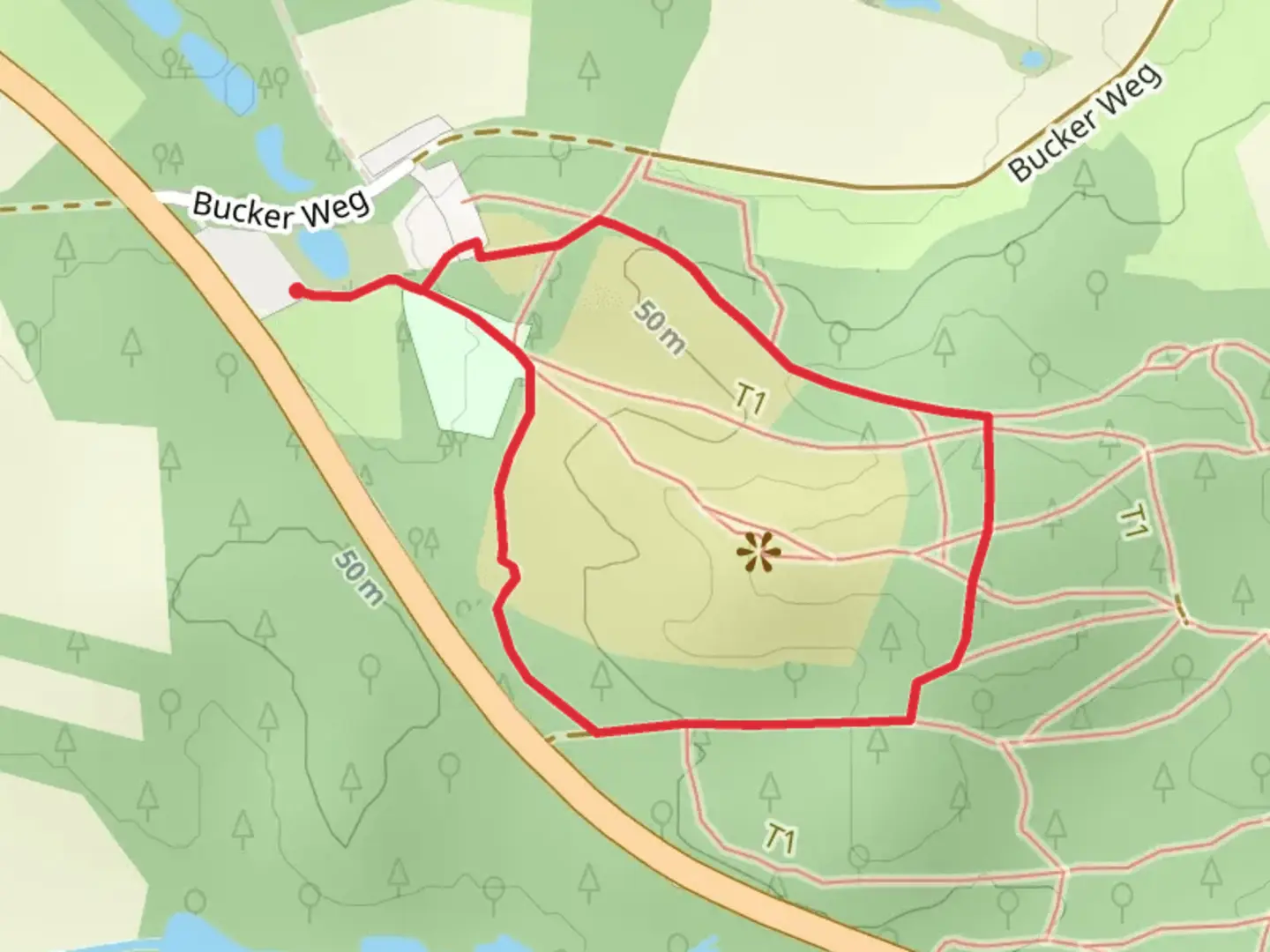 An image depicting the trail Boxberg Loop via Nordic Walking and its surrounding area.