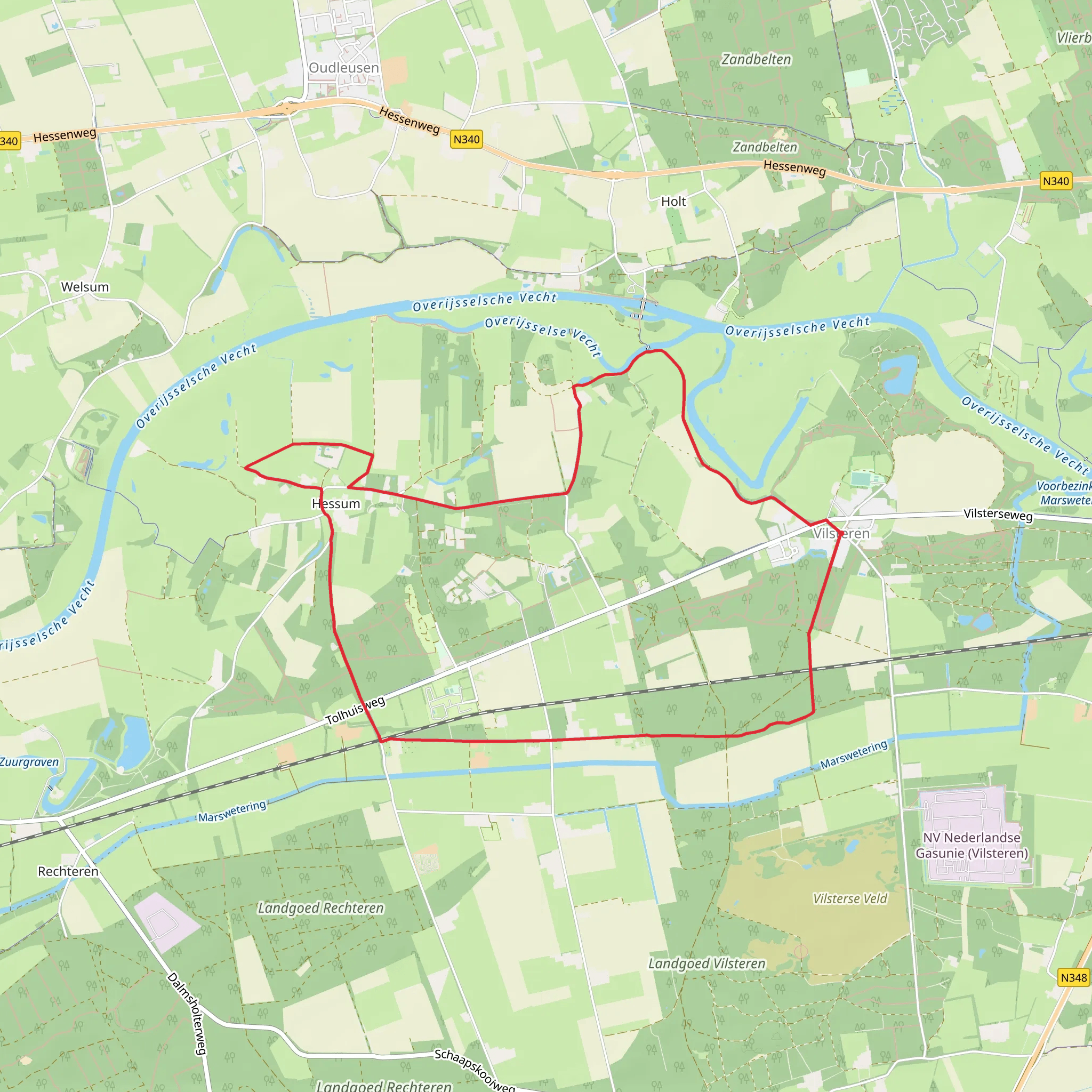 Gemeente Ommen and Hessum Loop mobile static map