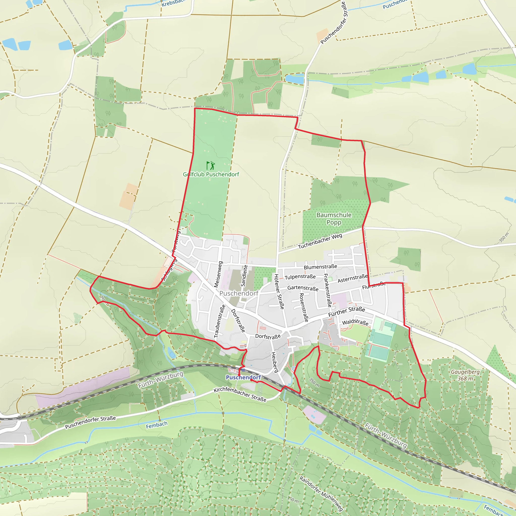 Wanderweg Puschendorf mobile static map