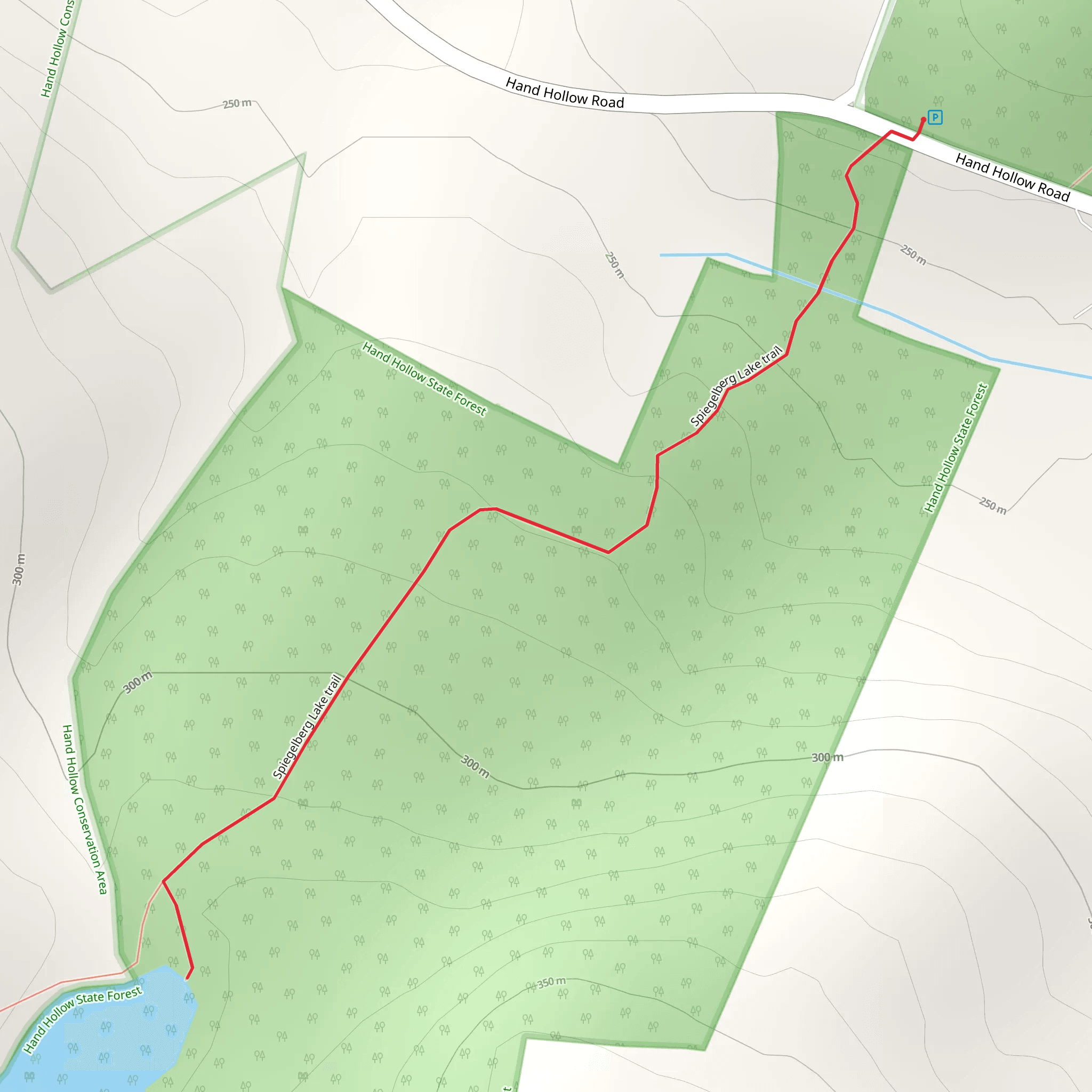 Spiegelberg Lake Trail mobile static map