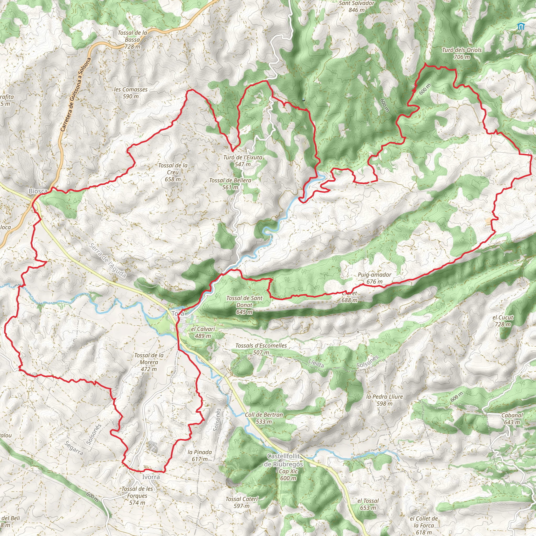 GR 170 Llobregós Valley mobile static map