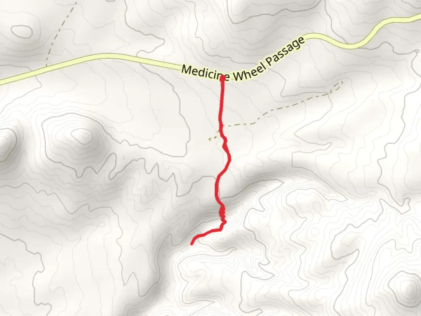 An image depicting the trail Five Springs Creek and Elk Springs Creek and its surrounding area.