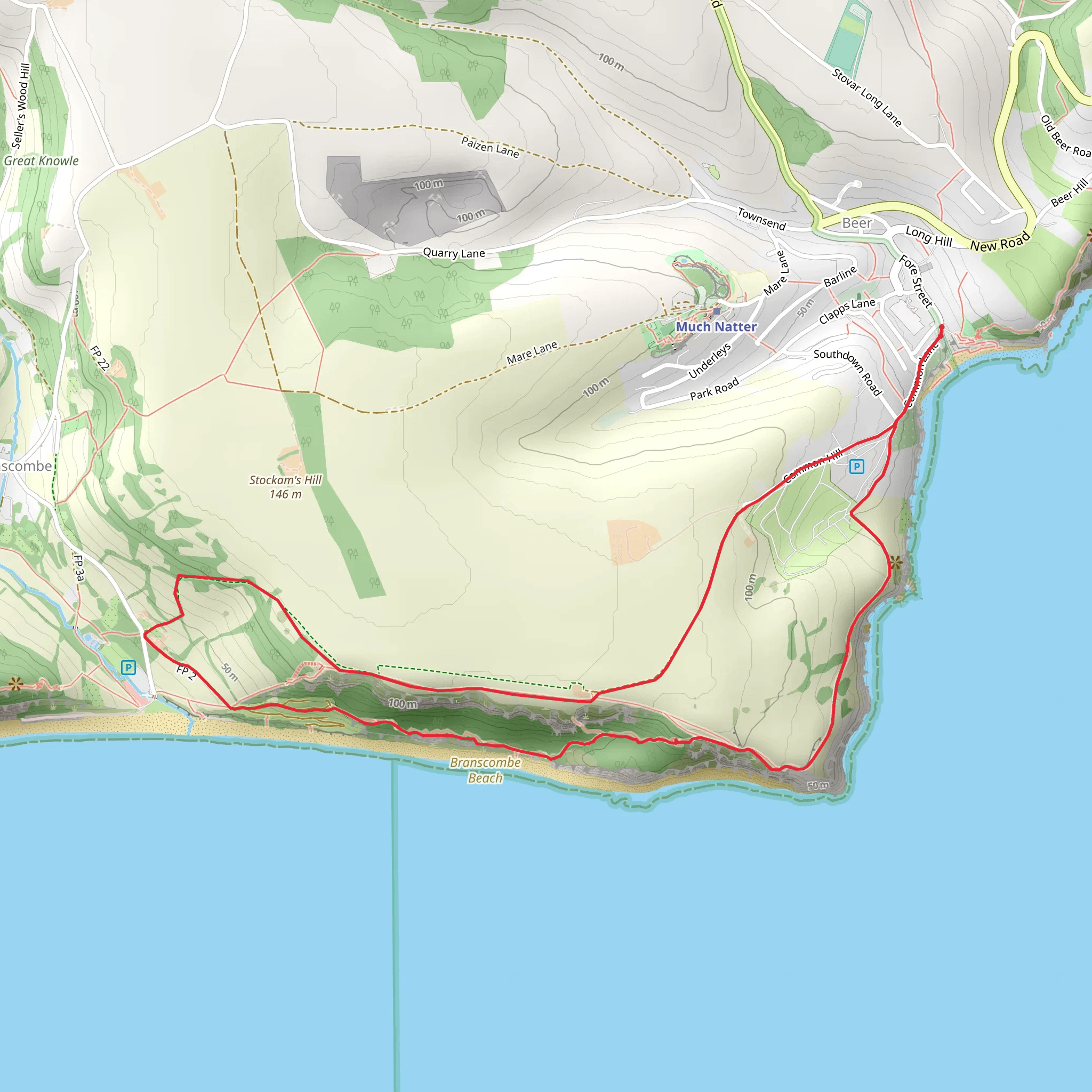 Hooken Cliffs Walk mobile static map
