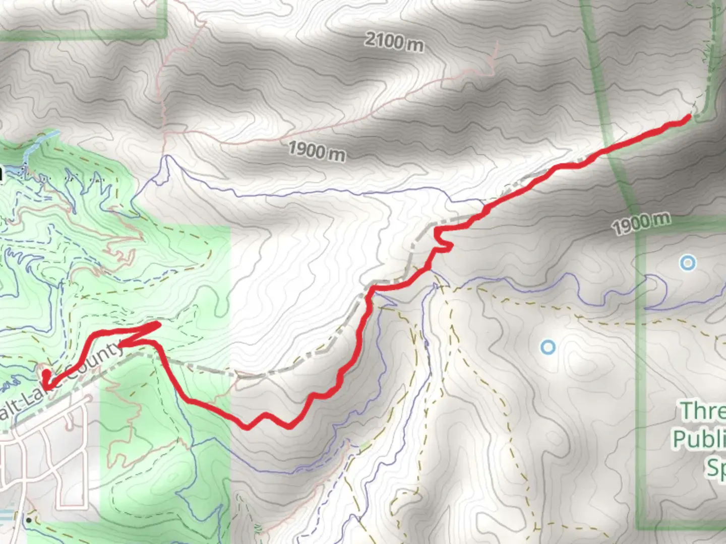 An image depicting the trail Peak View and Jacobs Ladder Trail and its surrounding area.