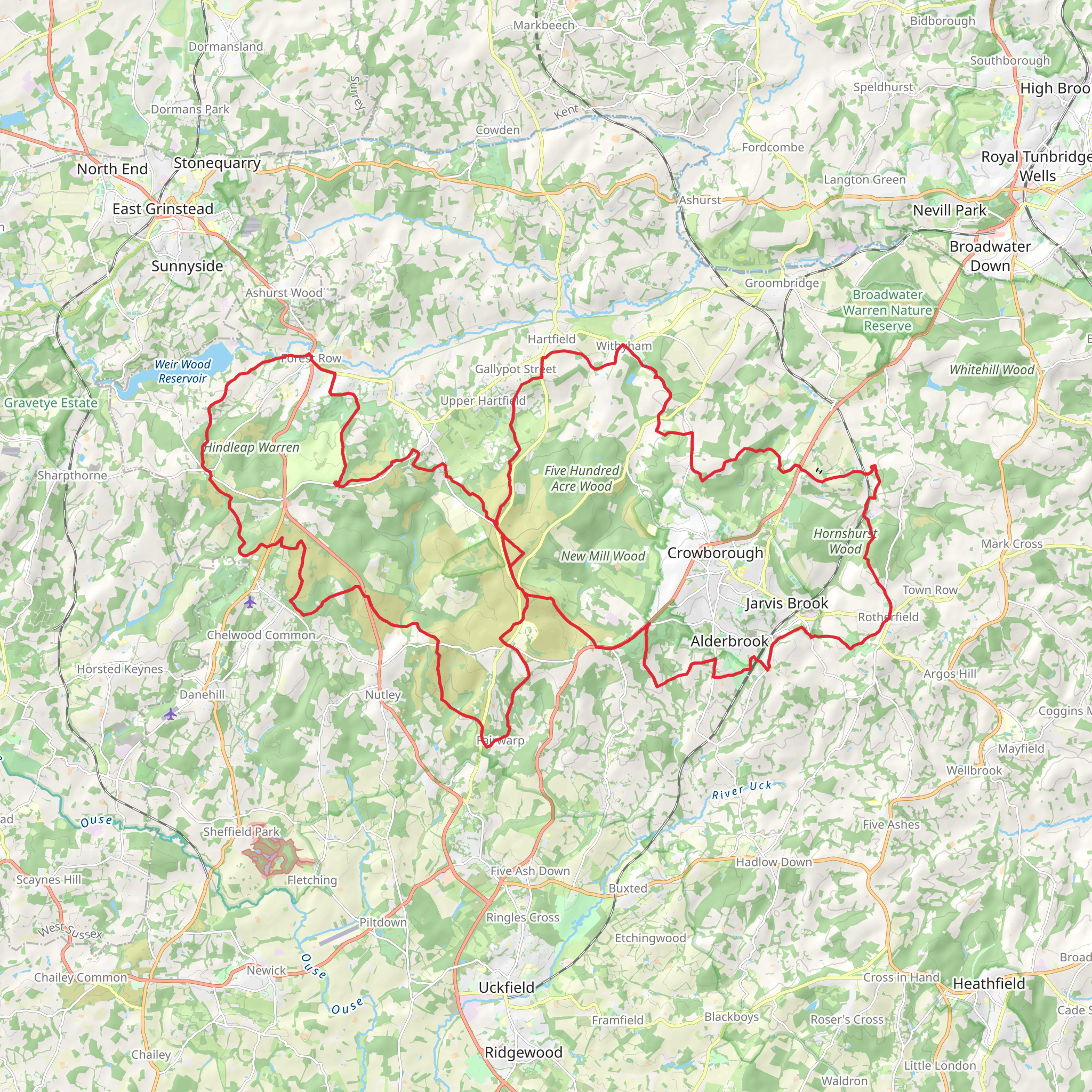 Ashdown Forest Perambulation mobile static map
