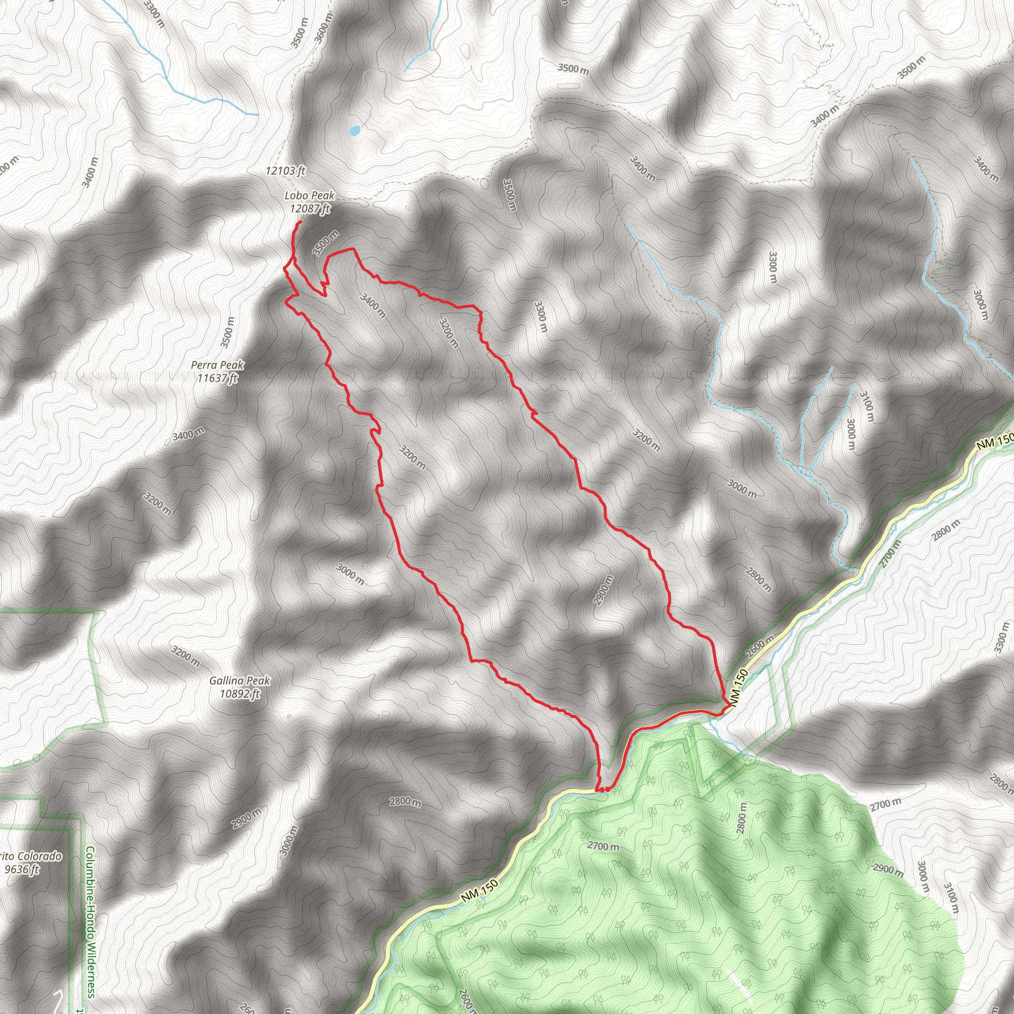 Yerba Canyon Trail and Manzanita Canyon Trail mobile static map