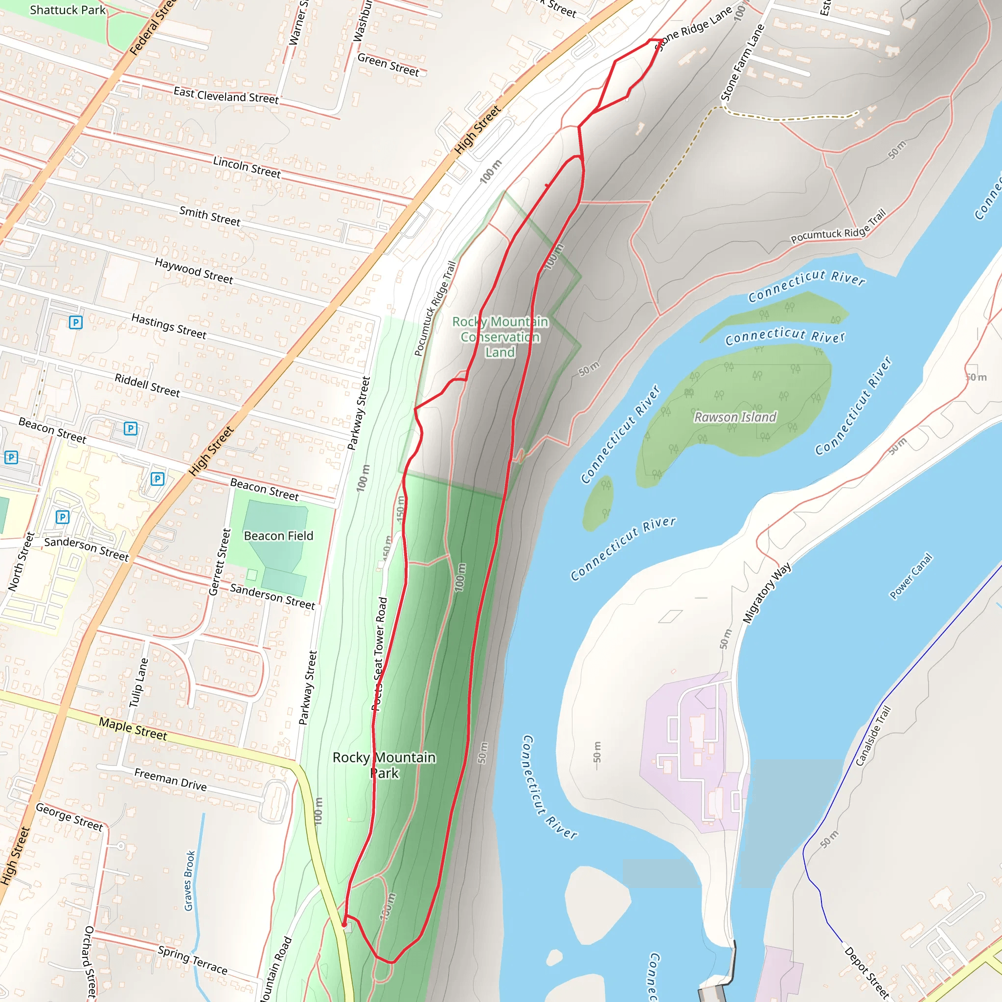Rocky Mountain Park Loop mobile static map