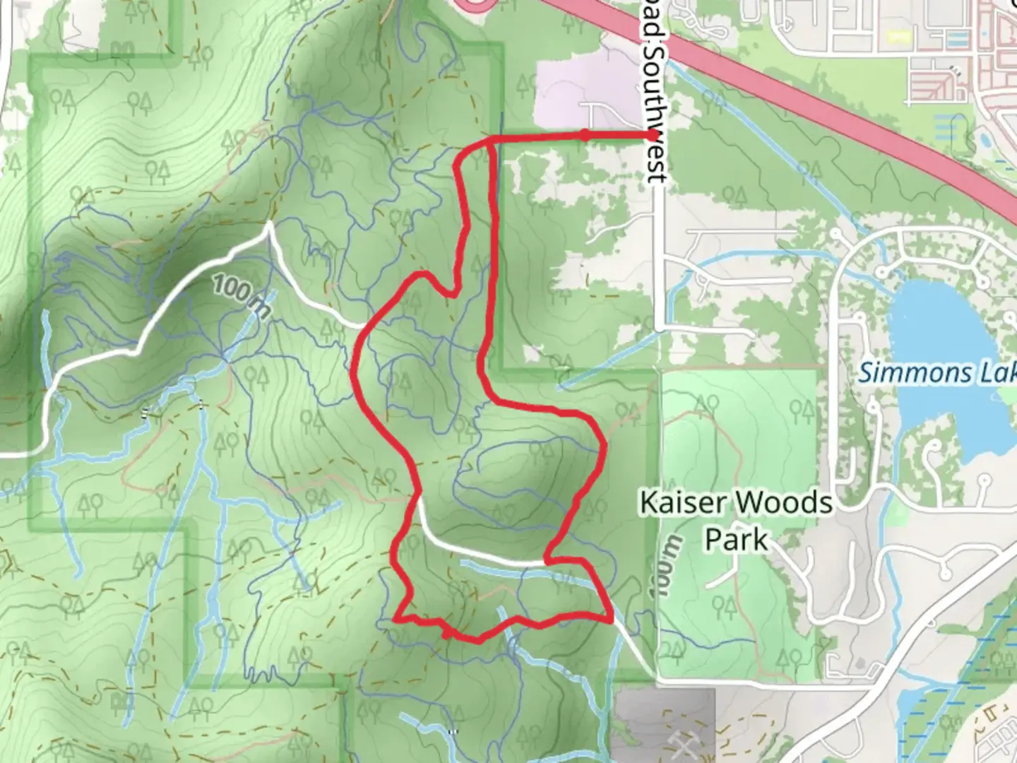An image depicting the trail Lefty and Bird of Prey Loop and its surrounding area.