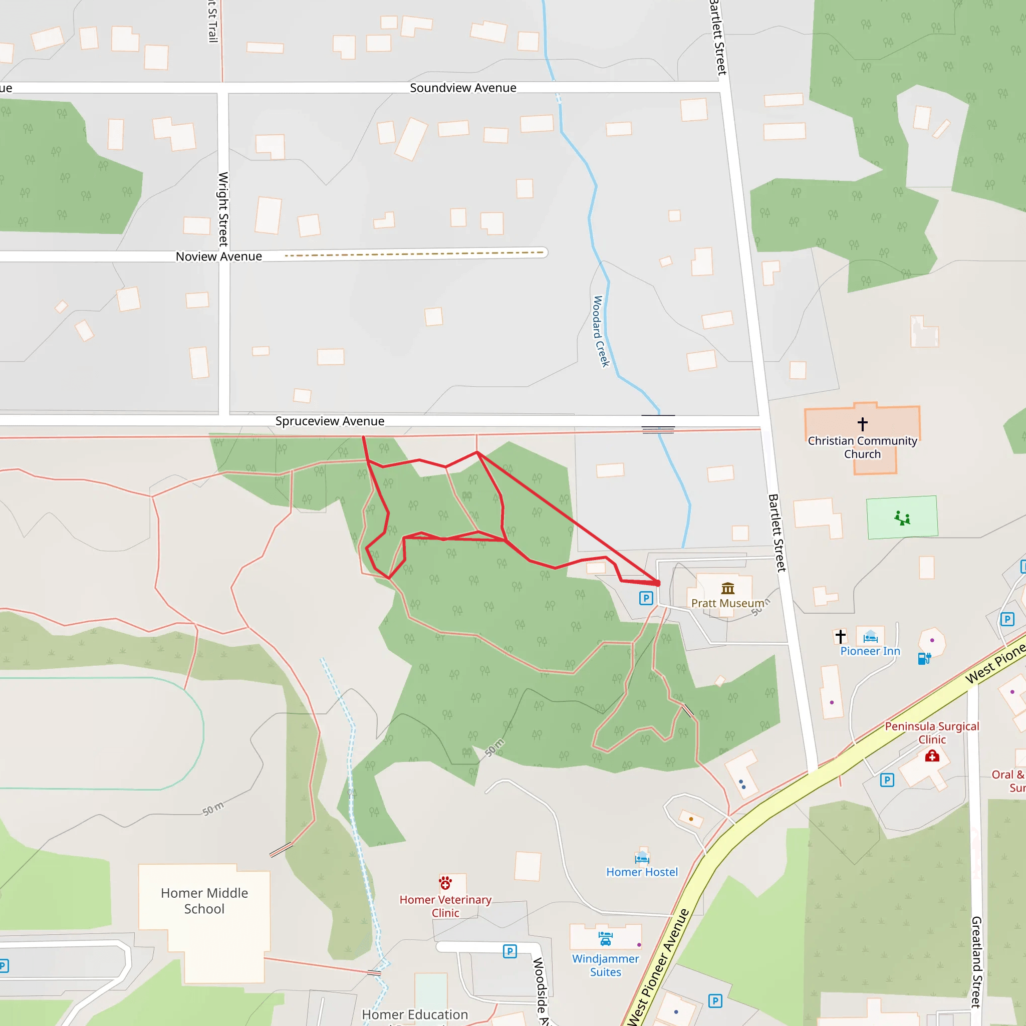 Spruceview Avenue Loop mobile static map