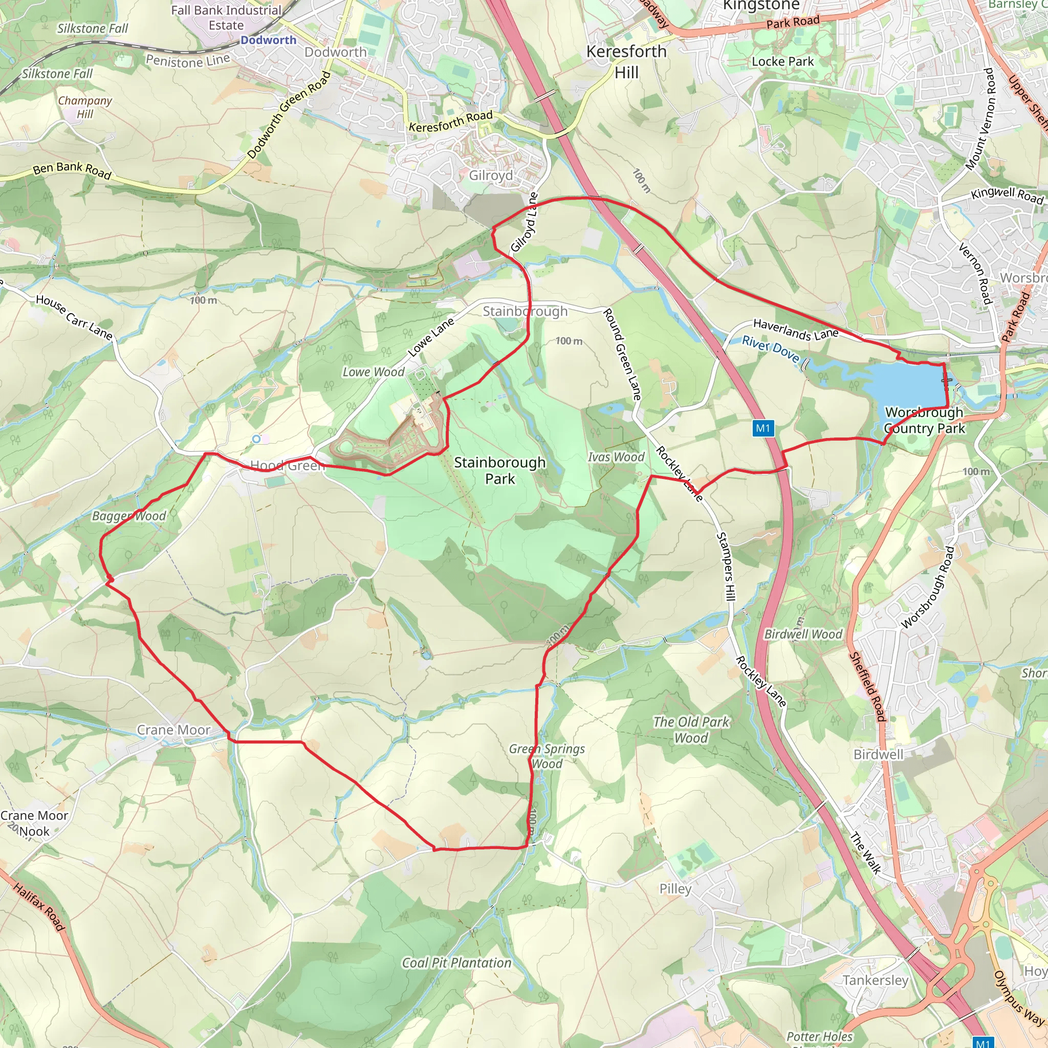 Stainborough Castle - Wentworth Castle and Worsbrough mobile static map