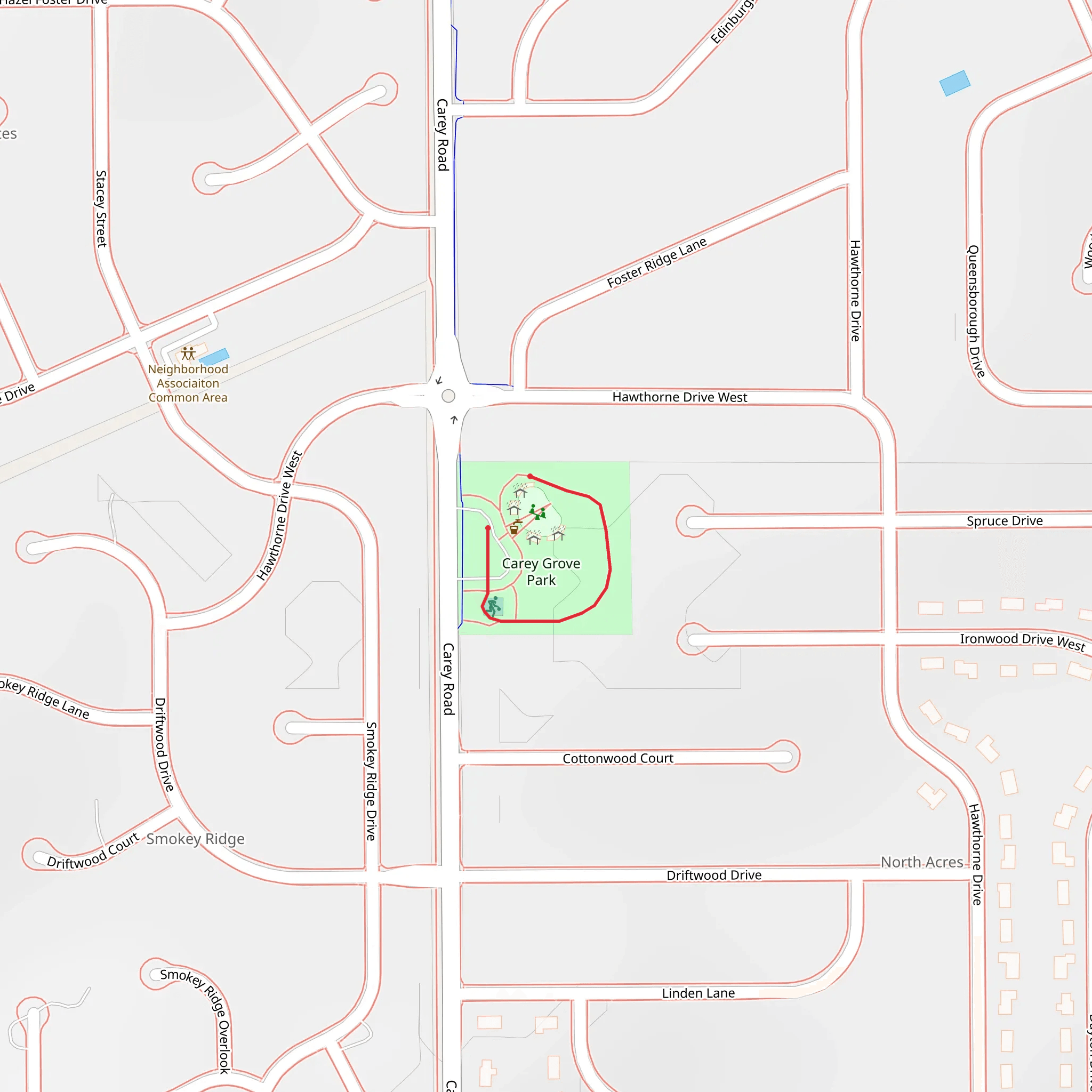 Carey Road Loop mobile static map