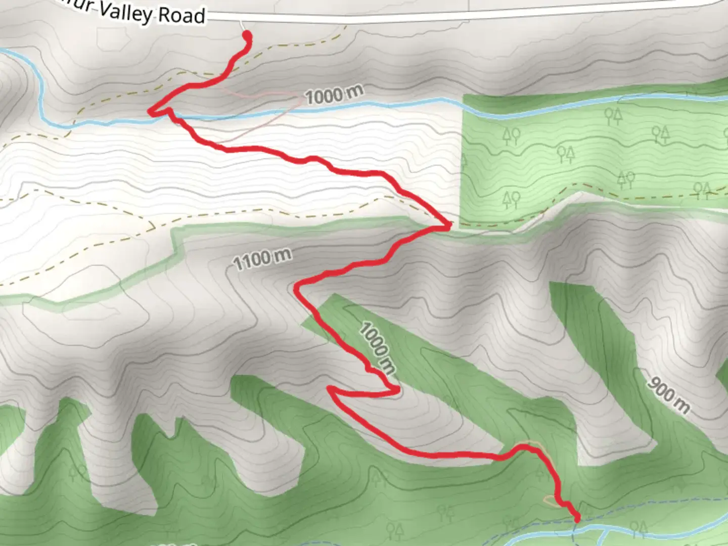 An image depicting the trail Underhill Trail and its surrounding area.