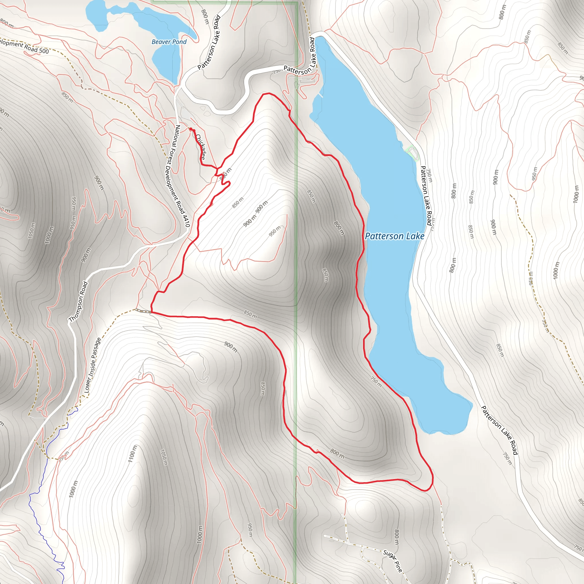 Magpie, Rader Creek and Patterson Lake Loop mobile static map
