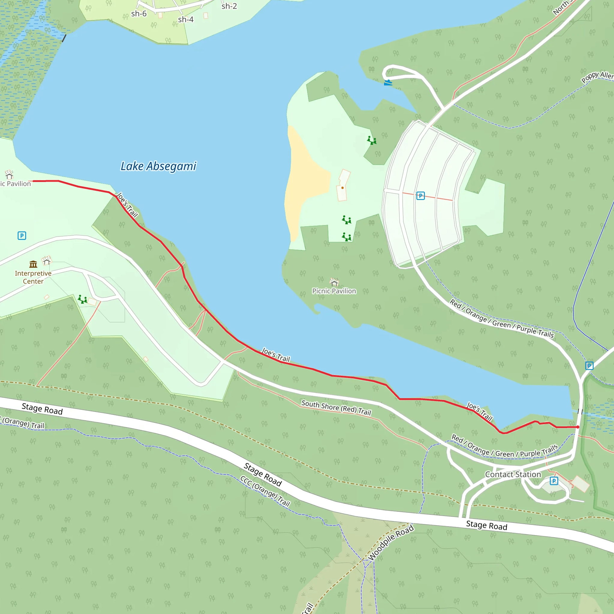 Joe's Trail mobile static map