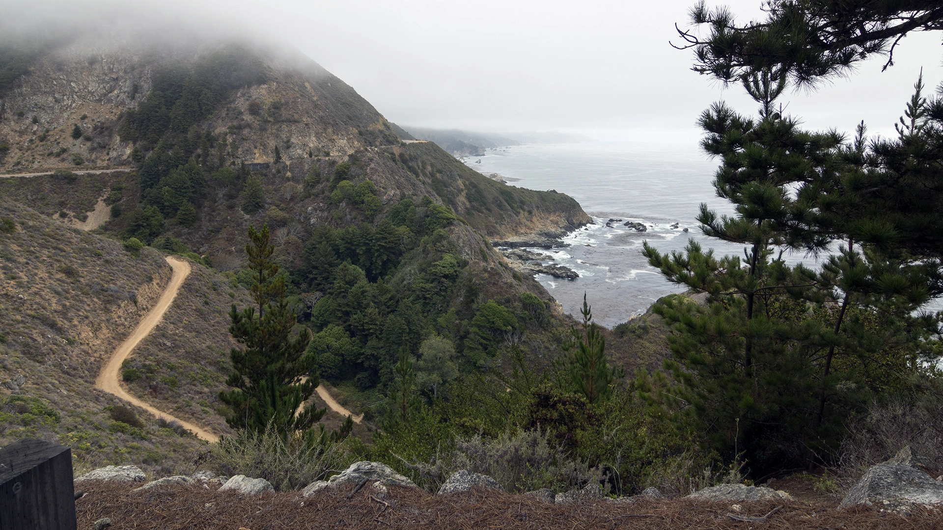 An image depicting the trail Partington Cove Trail and its surrounding area.