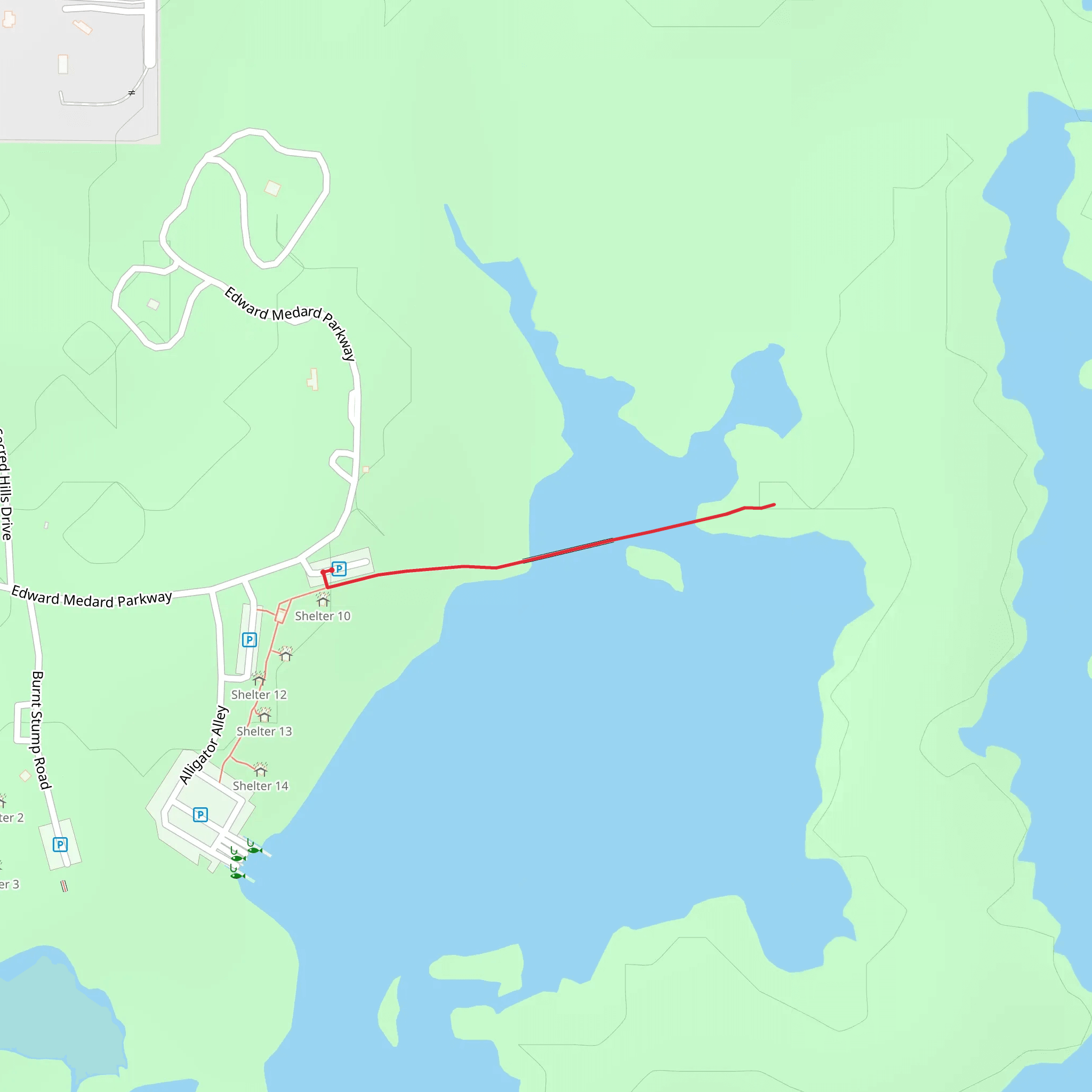 Edward Medard Parkway mobile static map