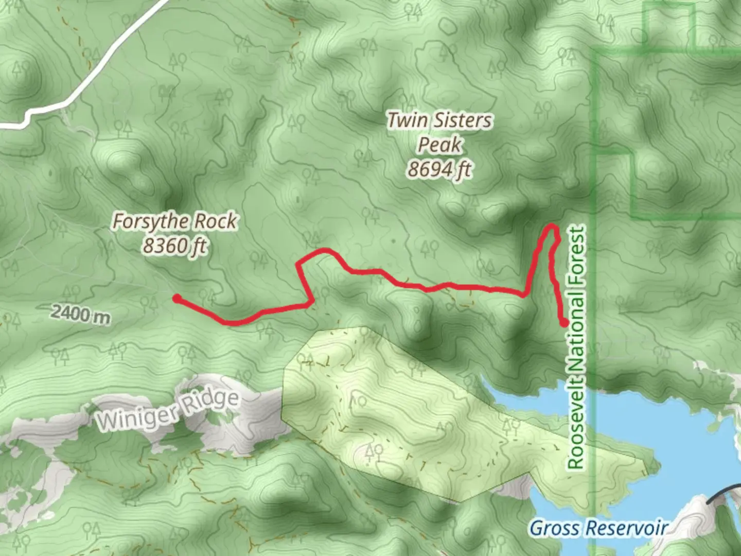 An image depicting the trail County Road 68J and its surrounding area.
