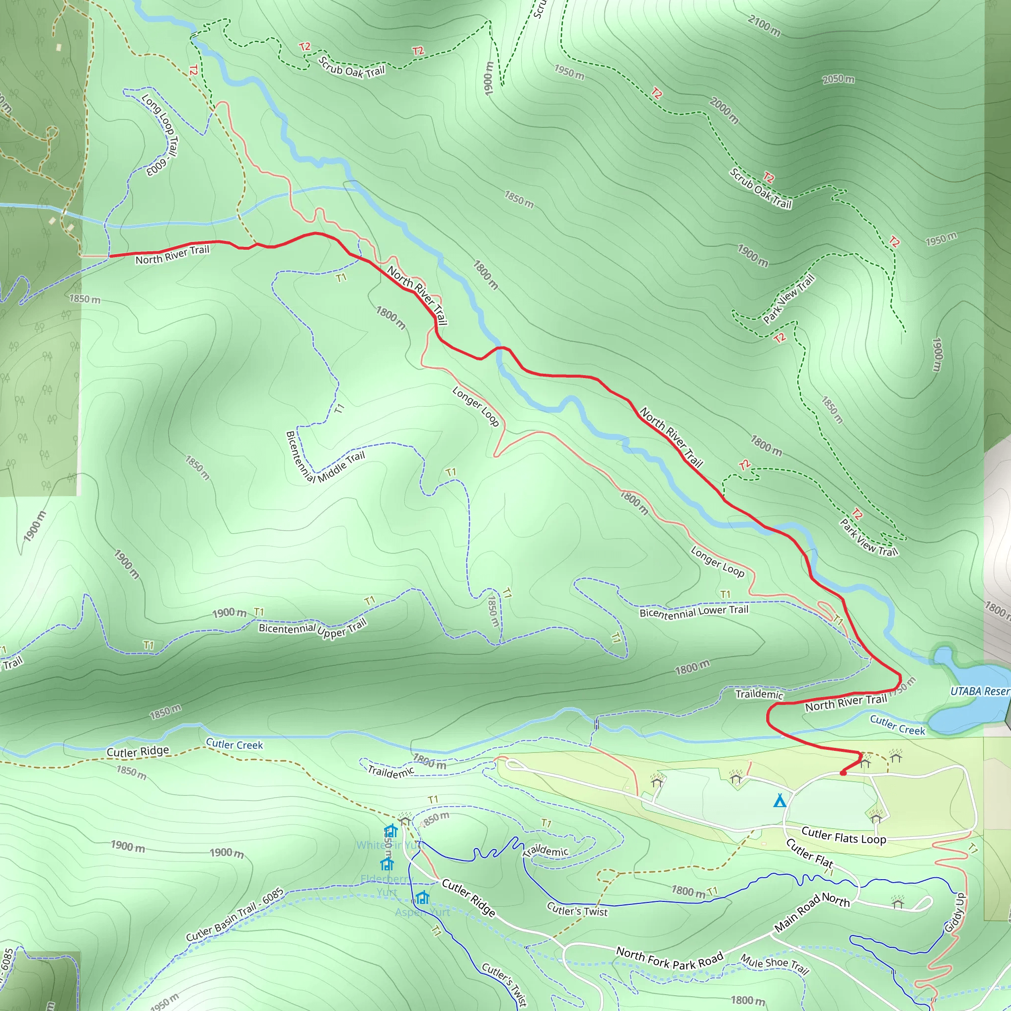 North River Trail mobile static map