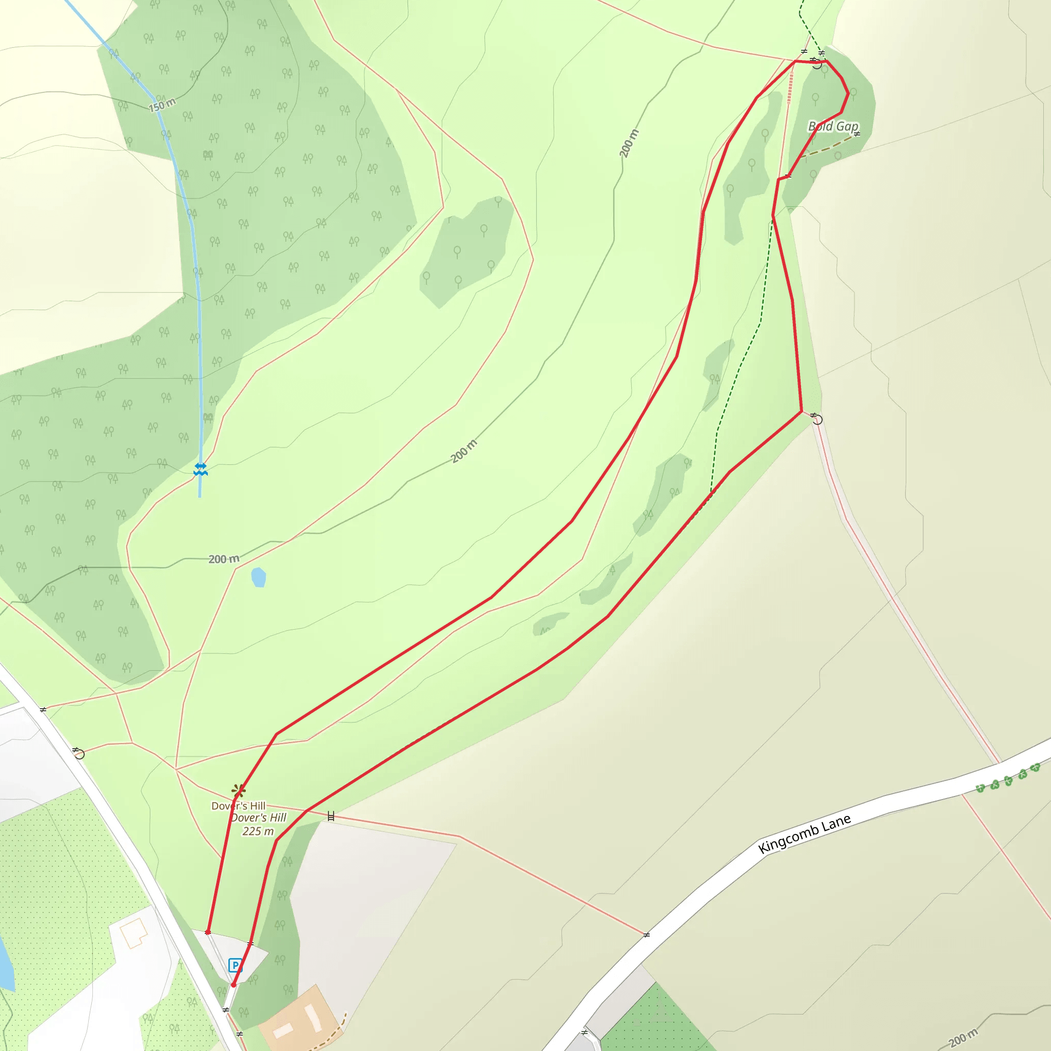 Dover’s Hill mobile static map