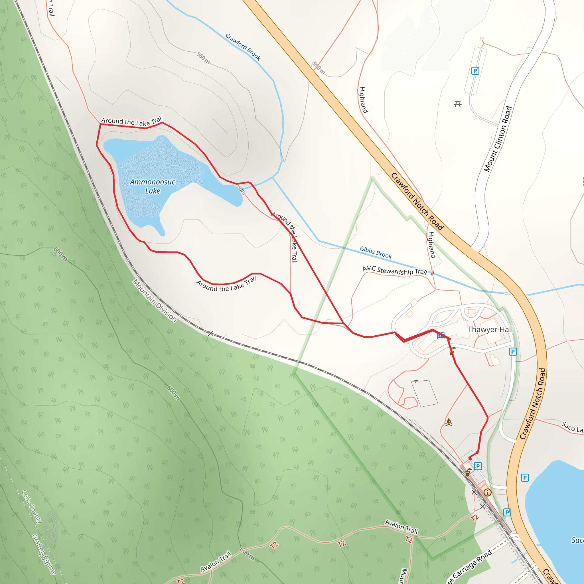 Ammonoosuc Lake Loop mobile static map