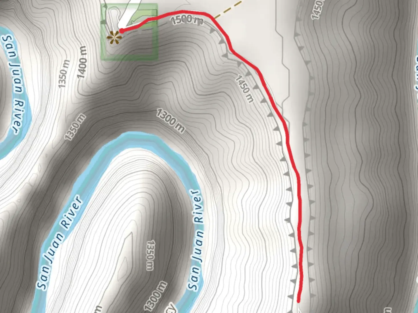 An image depicting the trail San Juan River and its surrounding area.