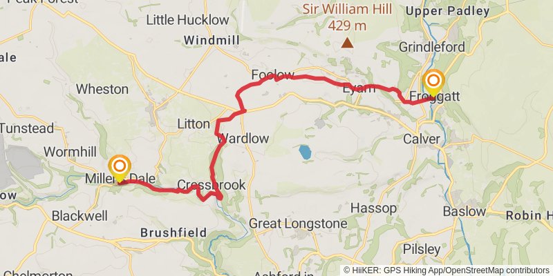 Carlisle to Cat and Fiddle Walk stage 40 Map