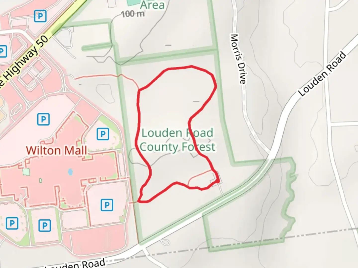 An image depicting the trail Louden Loop Trail and its surrounding area.