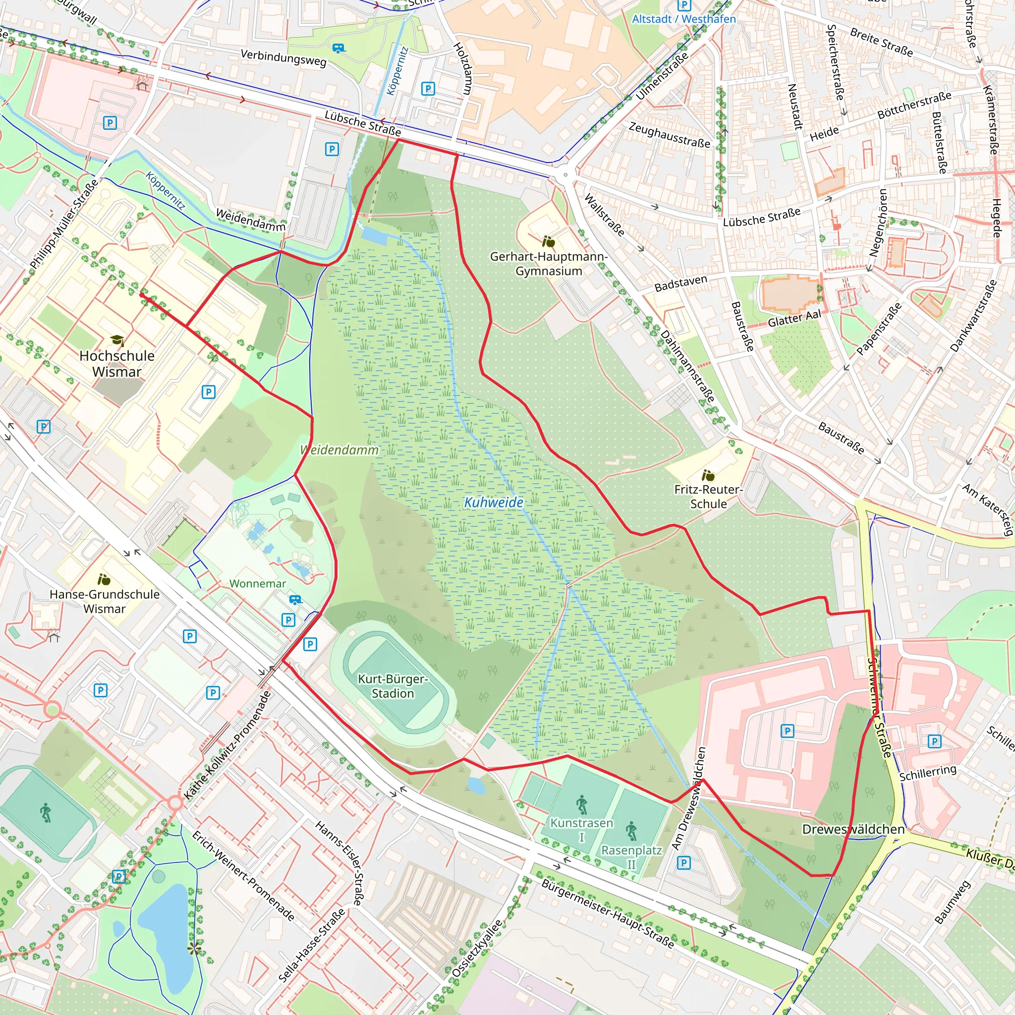 Dreweswäldchen Loop mobile static map