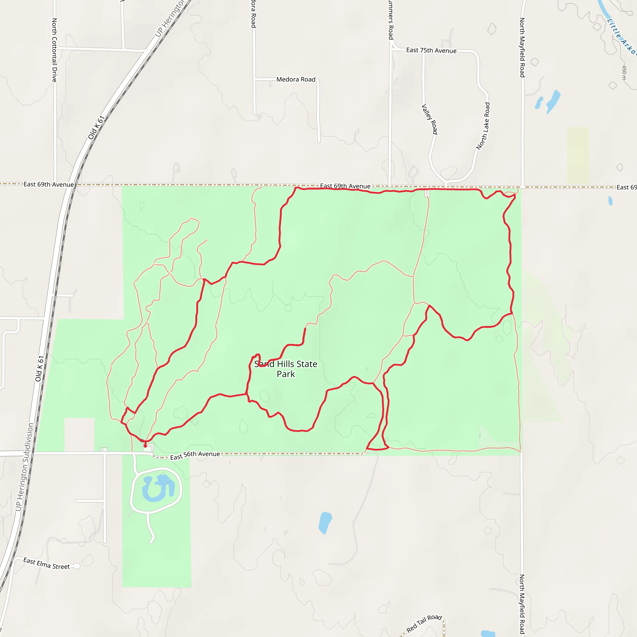 Sand Hills State Park Loop mobile static map
