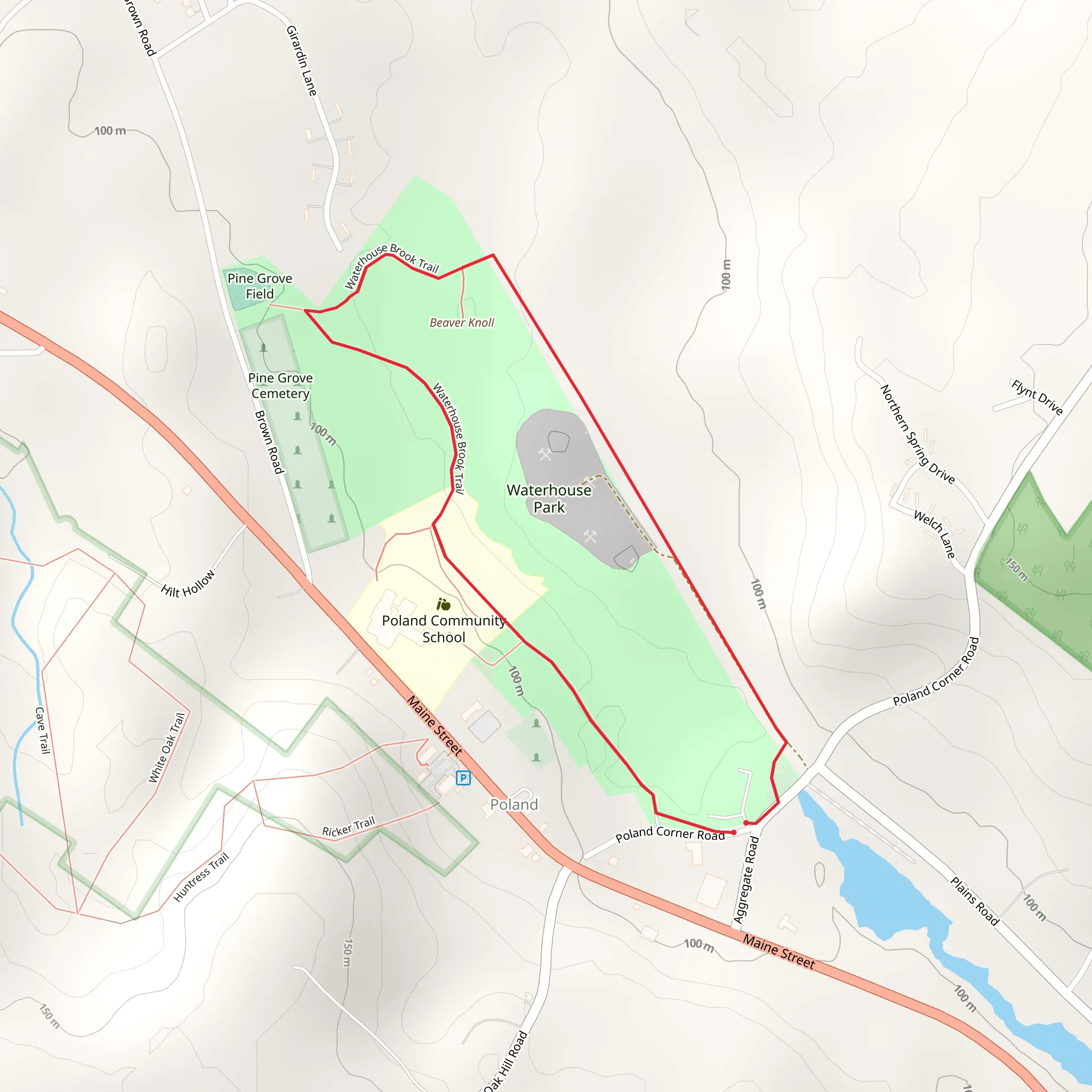 Poland Community Loop Trail mobile static map