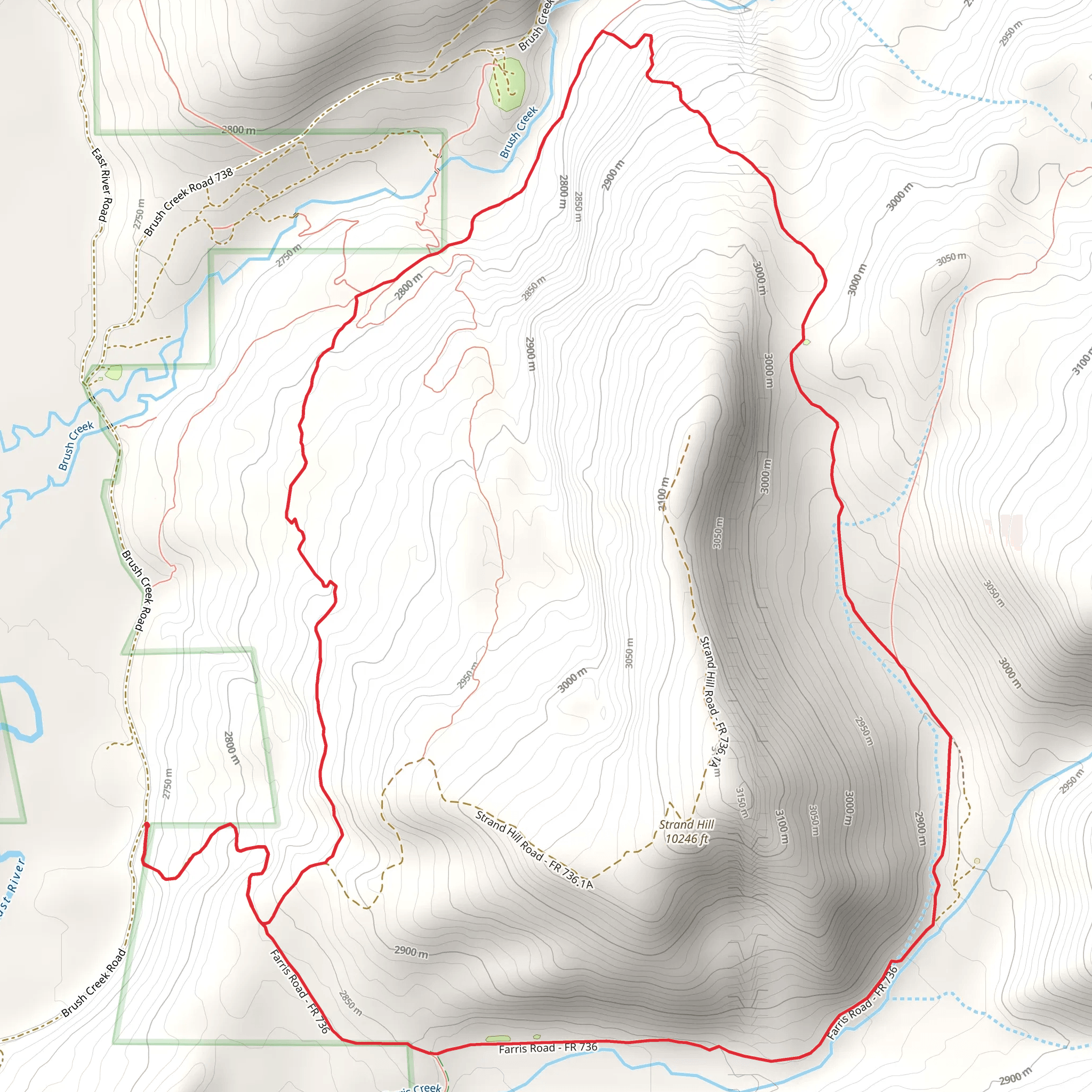 Strand Hill Loop mobile static map