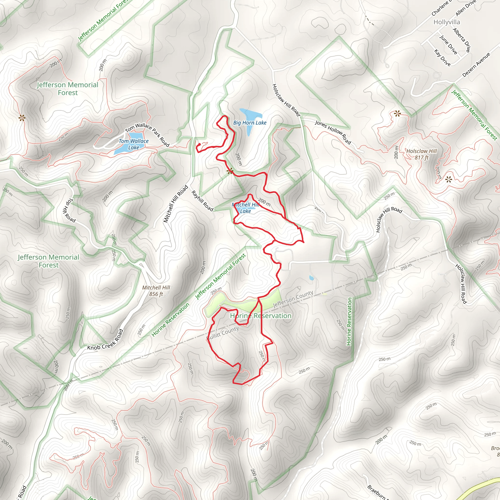 Yost Ridge, Mitchell Hill Lake and Orange Loop Trail mobile static map
