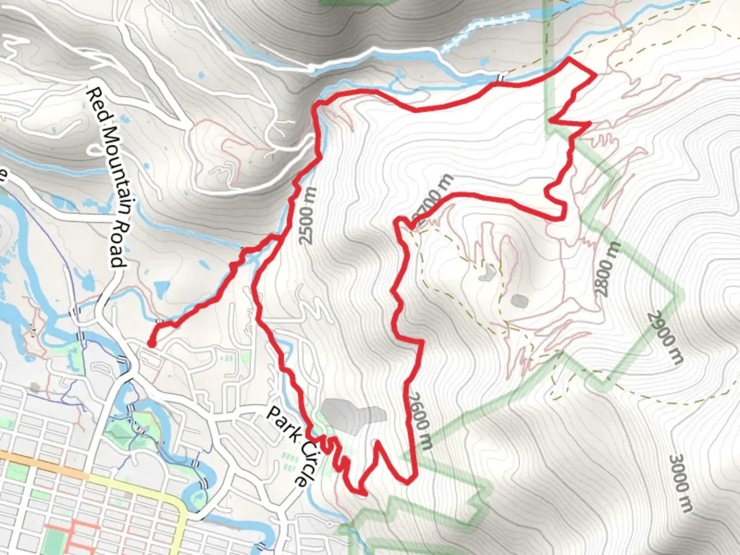 An image depicting the trail Lower Hunter Creek, Hunter Valley and Lani White Loop and its surrounding area.