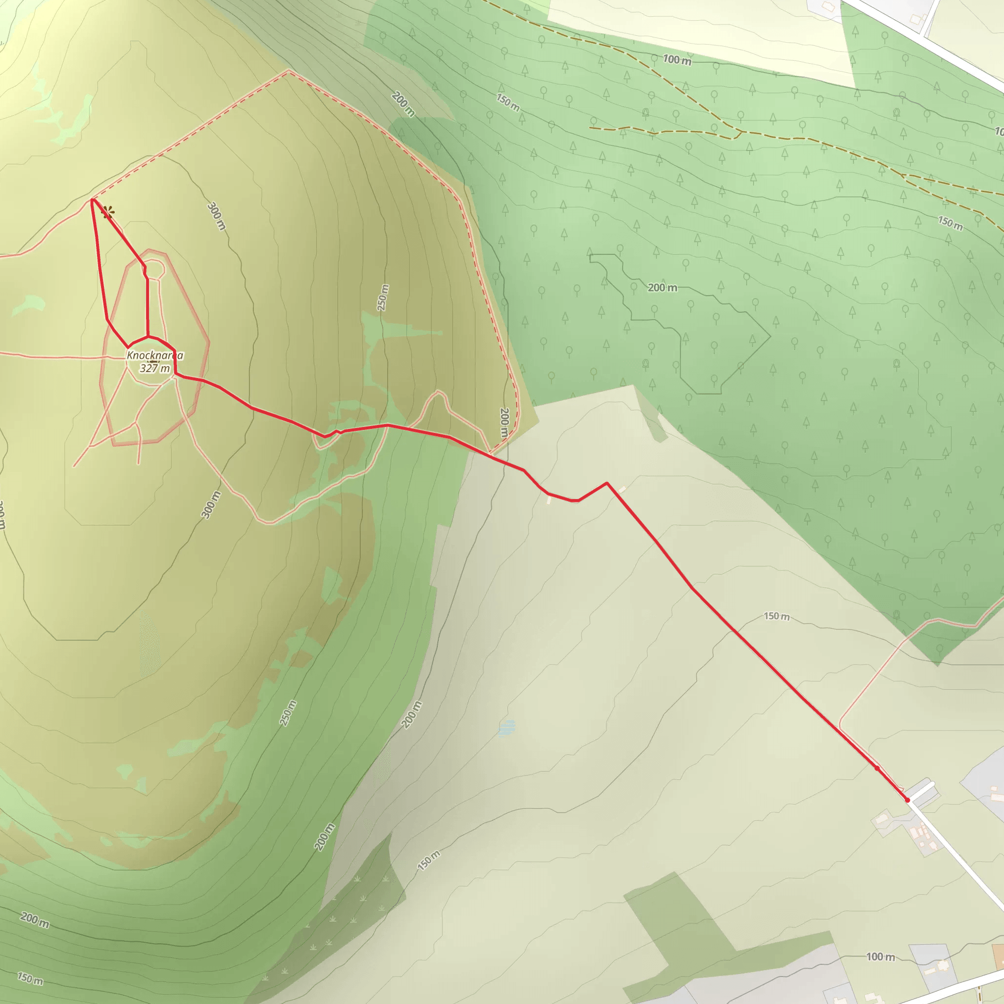 Knocknarea Trail mobile static map