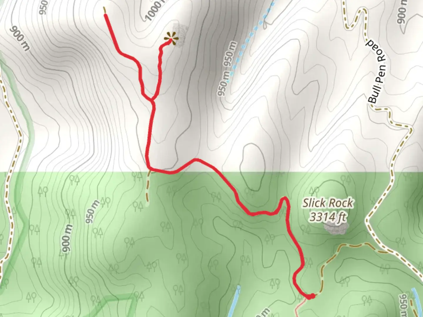 An image depicting the trail Chestnut Mountain and its surrounding area.