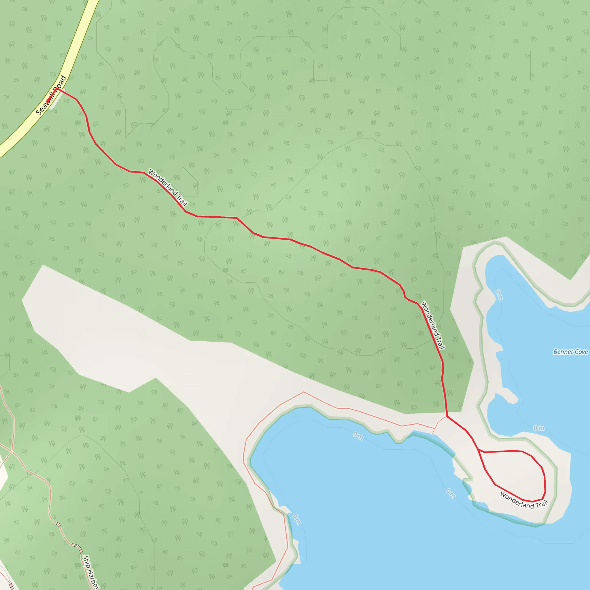 Wonderland Trail mobile static map